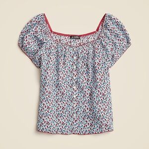 J. Crew Cap Sleeve Blouse in Poppy Pattern - Size 2X